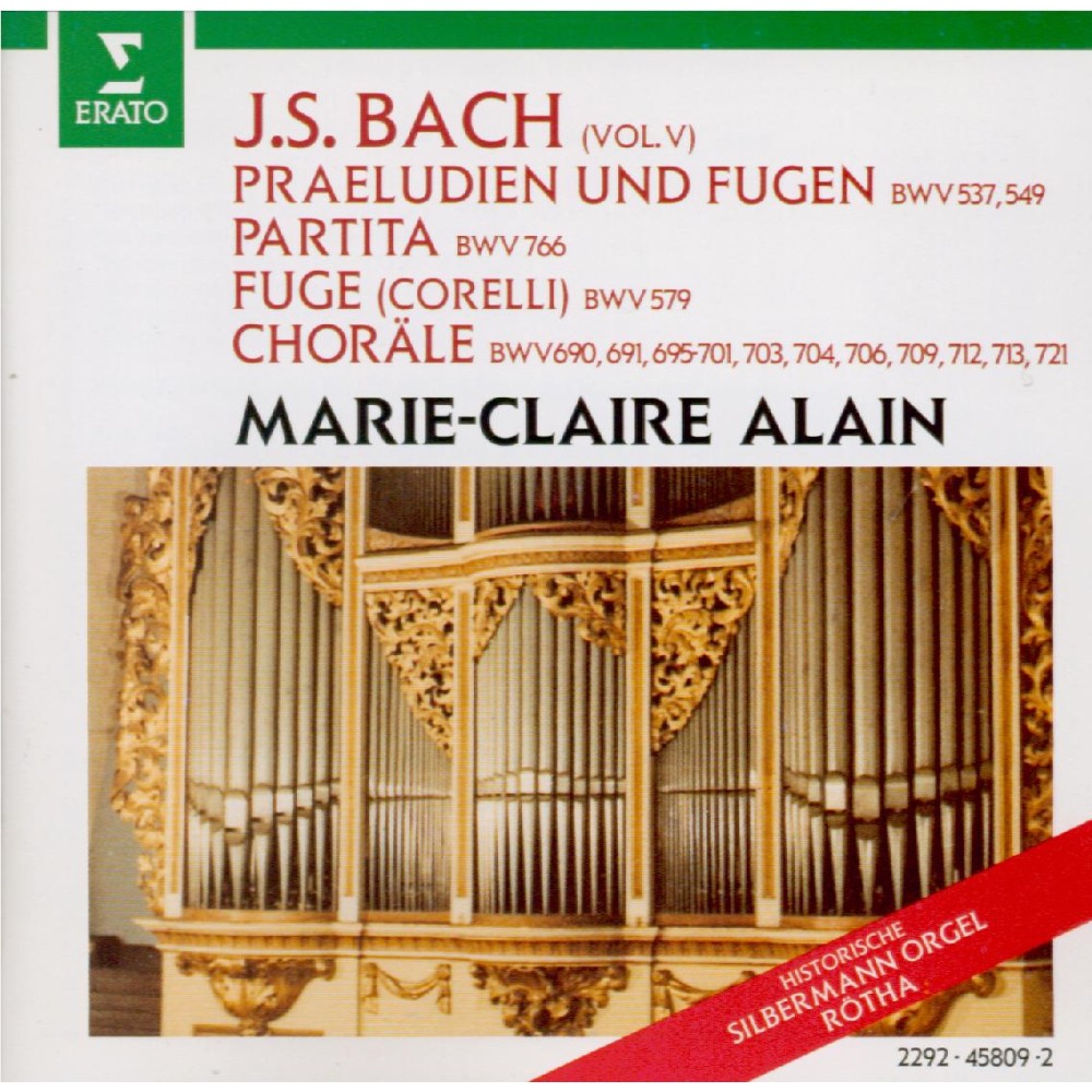 BACH - Alain - Prélude et fugue pour orgue en do mineur BWV.549 'Arnstad